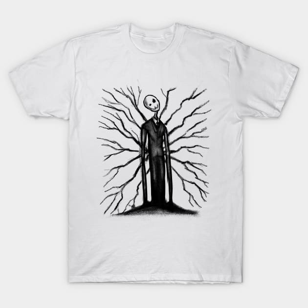 Unveiling the Shadows: Exploring the Enigmatic Legend of Slender Man T-Shirt by Holymayo Tee